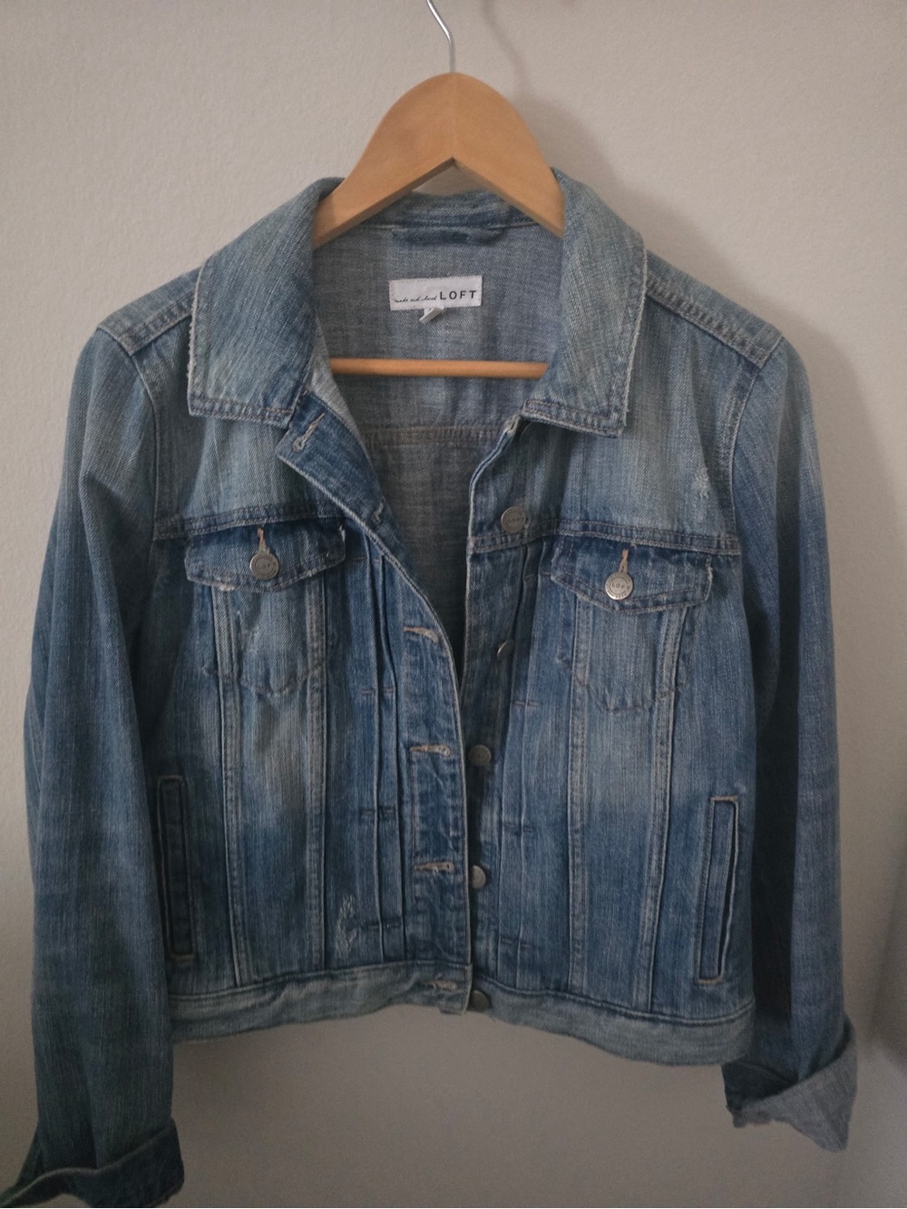 LOFT Women's Light Blue Denim Jean Jacket